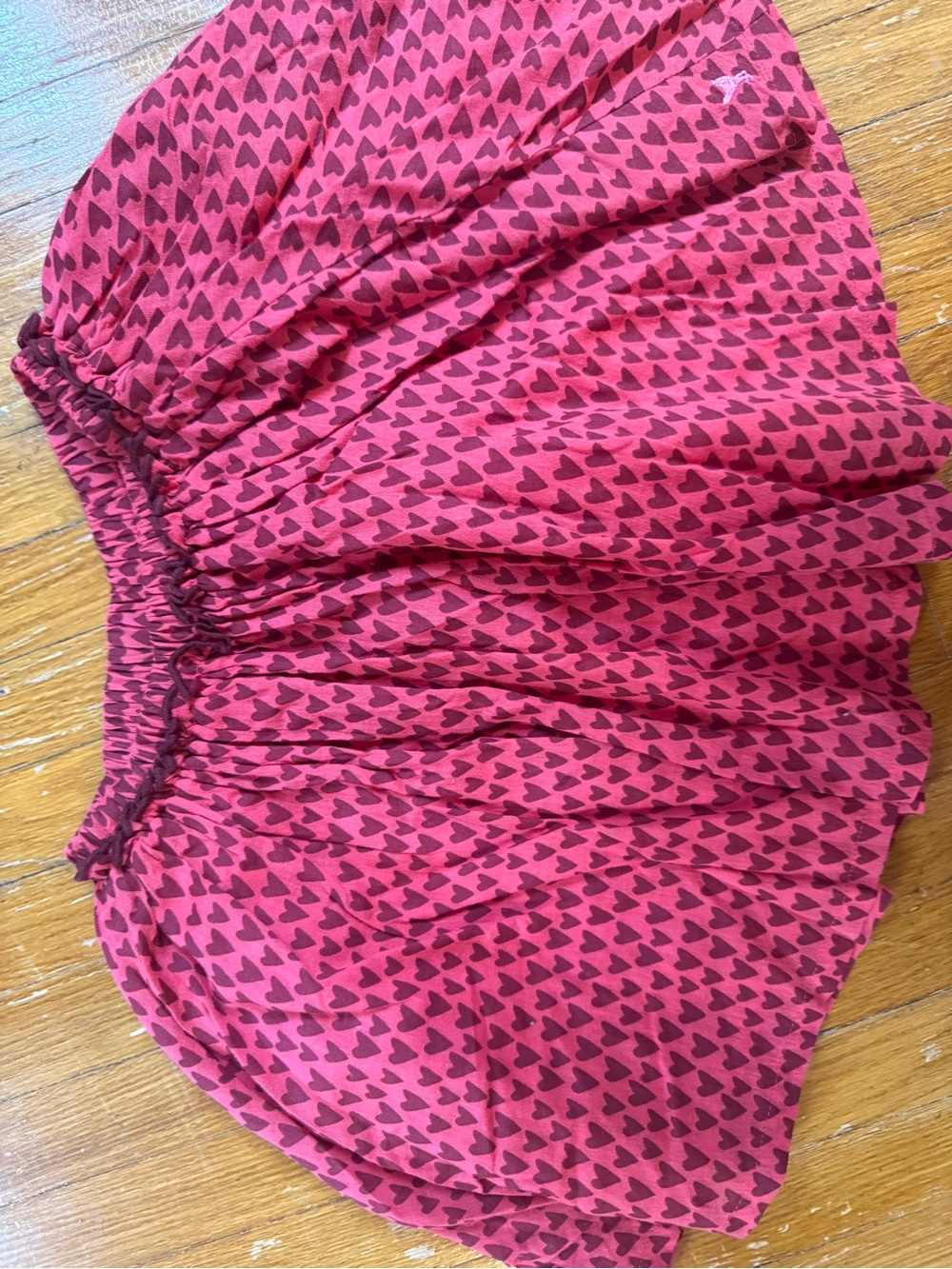 Pink Chicken Girls Pink Heart Print Skirt